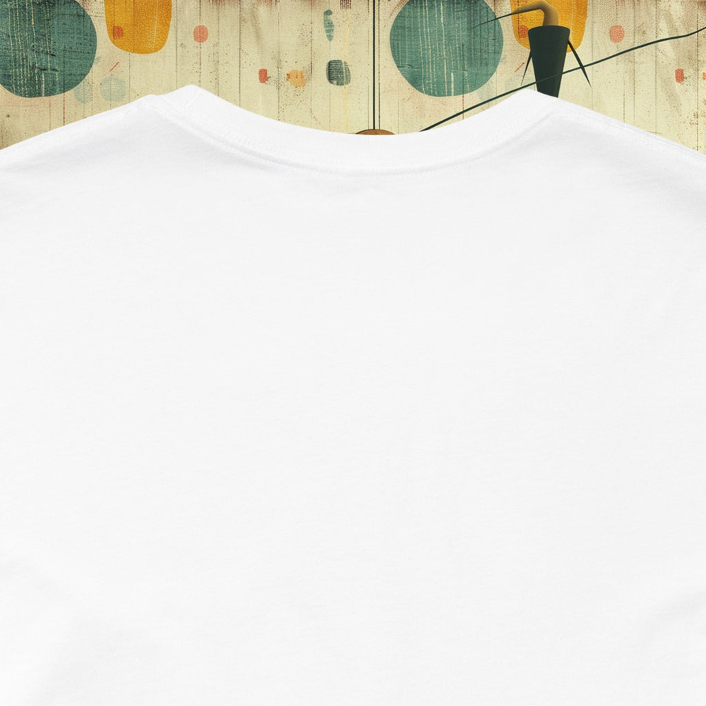 1960s Retro Lady Middle Finger Women's Jersey Short Sleeve Tee - White (Back Collar)